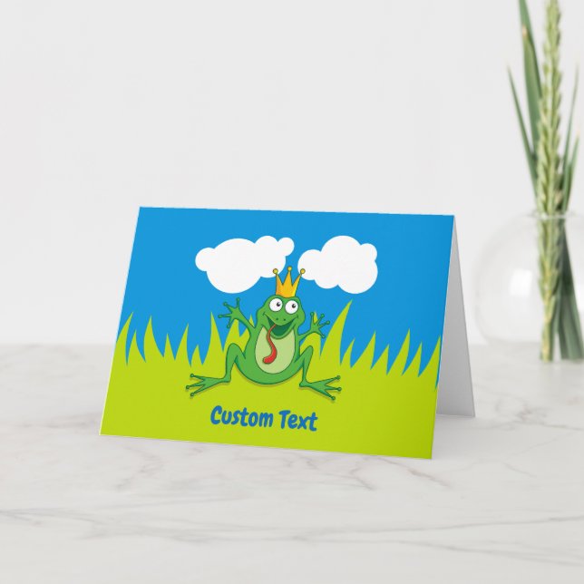 Prince Frog 7" x 5" Holiday Card (Front)