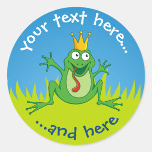 Prince Frog Classic Round Sticker