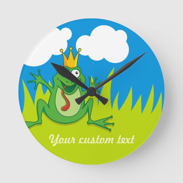 Prince Frog Round Clock (Front)