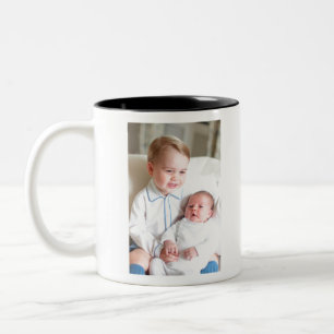 Prince George and Princess Charlotte Two-Tone Coffee Mug