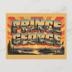 Prince George BC Rivers Boreal Forest Art Postcard