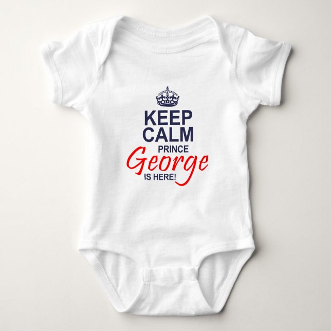 Prince George is Here Baby Bodysuit (Front)
