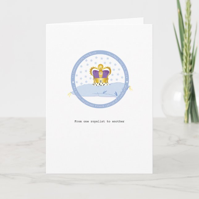 Prince George of Cambridge Pillow and Crown Announcement (Front)