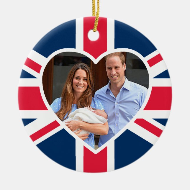Prince George - William & Kate Ceramic Ornament (Front)