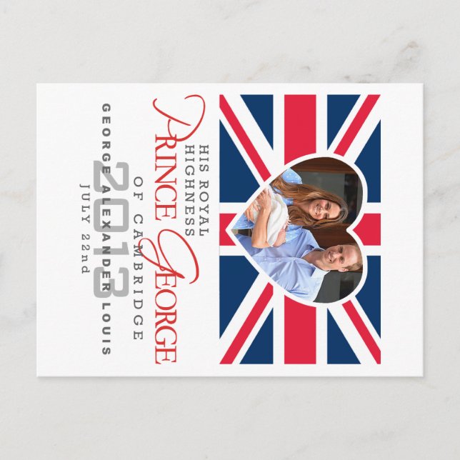 Prince George - William & Kate Postcard (Front)