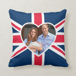 Prince George - William & Kate Throw Pillow