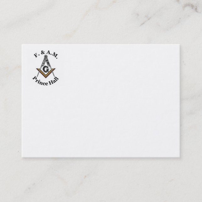 Prince Hall Business Card (Front)
