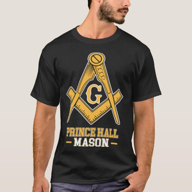 Prince Hall Mason Square and Compasses G Symbol Fr T-Shirt (Front)