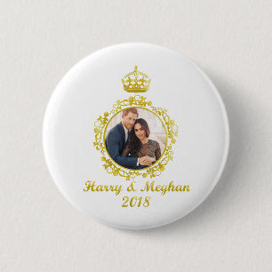 Prince Harry and Meghan Markle 2 Inch Round Button