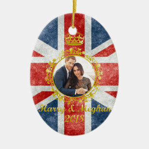 Prince Harry and Meghan Markle Ceramic Ornament