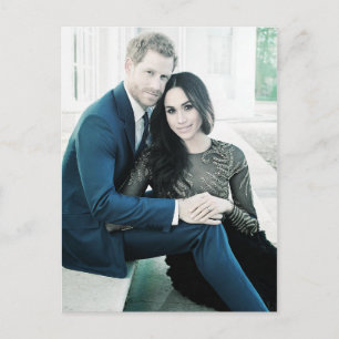 Prince Harry engagement portrait stylized Announcement Postcard