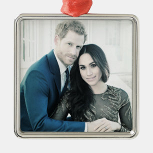 Prince Harry engagement portrait stylized Metal Ornament