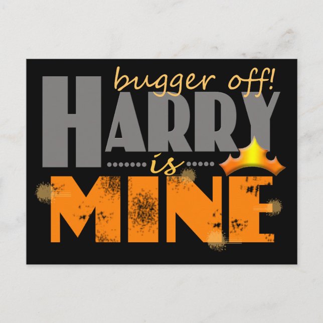 Prince Harry is Mine Postcard (Front)