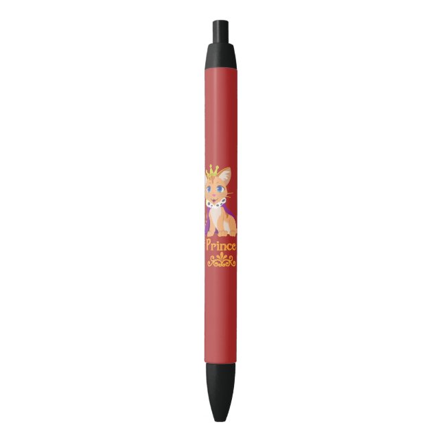 Prince Kitten Black Ink Pen (Front Vertical)