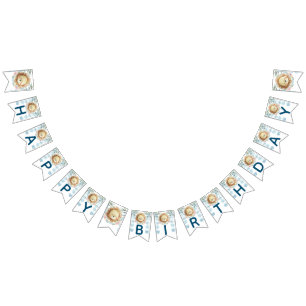 Prince Lion Jungle Happy Birthday Bunting Flags