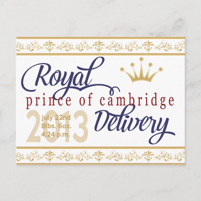 Prince of Cambridge Souvenir Post Card (Front)