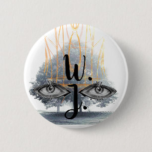 Prince of Madness Royal Monochrome Monogram 2 Inch Round Button