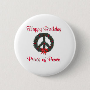 Prince of Peace Wreath 2 Inch Round Button