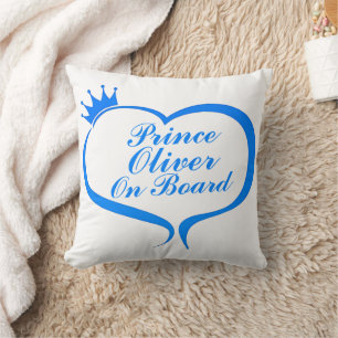 "Prince On Board" Throw Pillow