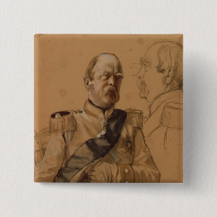 Prince Otto von Bismarck 2 Inch Square Button