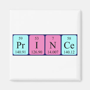 Prince periodic table name magnet