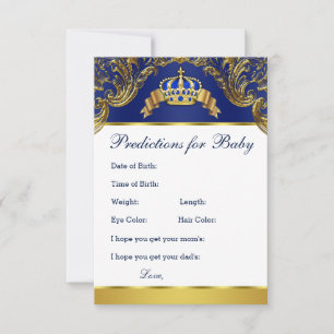 Prince Predictions for Baby and Advice for Parents Card