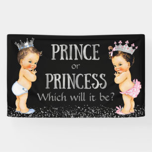 Prince Princess Gender Reveal Baby Shower Banner