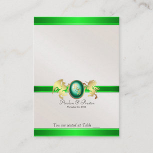 Prince & Princess Green Jewel Table Placecard