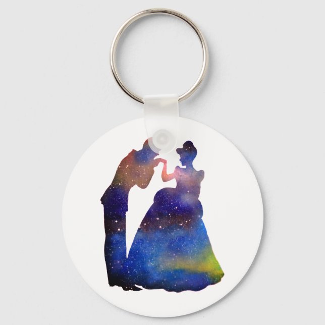 Prince Princess love 5.7 cm Basic Button Key Ring (Front)