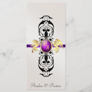 Prince & Princess Purple Jewel Wedding Program