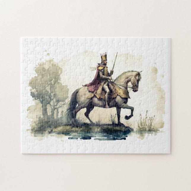 Prince riding horse jigsaw puzzle (Horizontal)