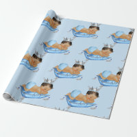 Prince Royal Baby Blue & Silver Pillow Boy