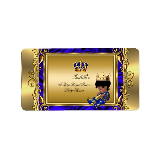 Prince Royal Blue Baby Shower Regal Gold Boy