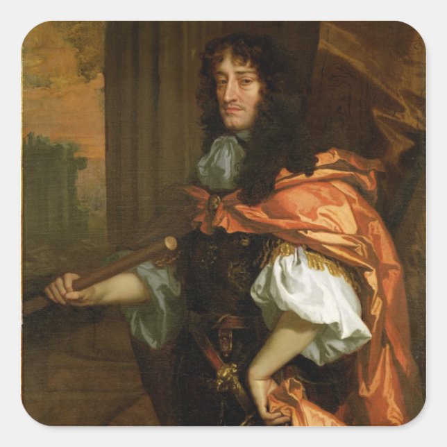 Prince Rupert (1619-82), c.1666-71 (oil on canvas) Square Sticker (Front)
