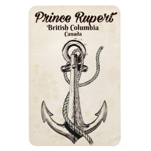 Prince Rupert, British Columbia Nautical poster Magnet