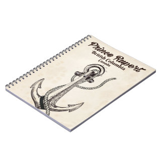Prince Rupert, British Columbia Nautical poster Notebook