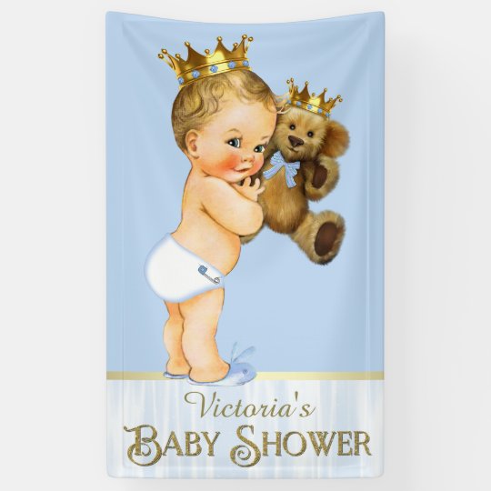 prince teddy bear baby shower