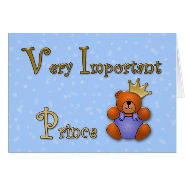 Prince très important - la papeterie (Devant horizontal)