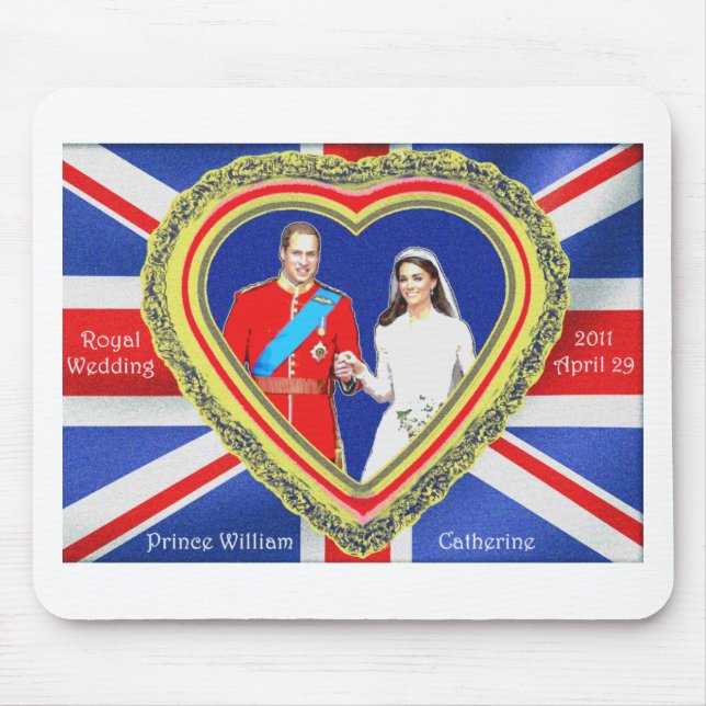 Prince William and Catherine Royal Wedding Mouse Pad (Front)