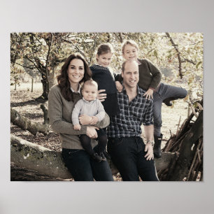 Prince William and family Dec 2018 stylized Poster