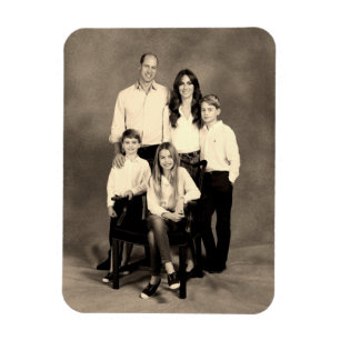 Prince William and family Dec 2023 stylized Magnet