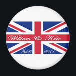 Prince William and Kate Magnet<br><div class="desc">*THIS SPECIAL ONE-OF-A-KIND ROYAL WEDDING COMMEMORATIVE GIFT IS PART OF A LIMITED EDITION SERIES.  ONLY 100 AVAILABLE IN EACH STYLE*    SCROLL DOWN FOR MORE GREAT  ROYAL WEDDING KEEPSAKES!</div>