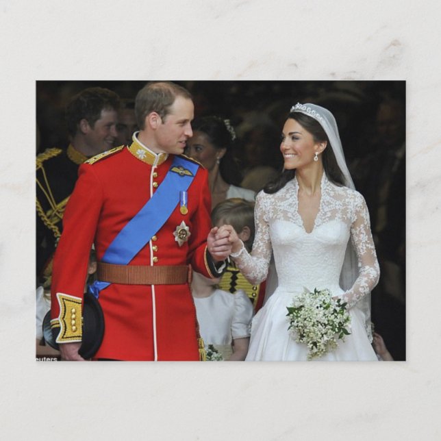 Prince William and Kate Middleton's wedding Postcard (Front)