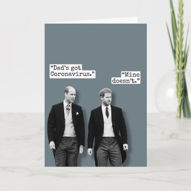 Prince William and Prince Harry - funny card (Front)