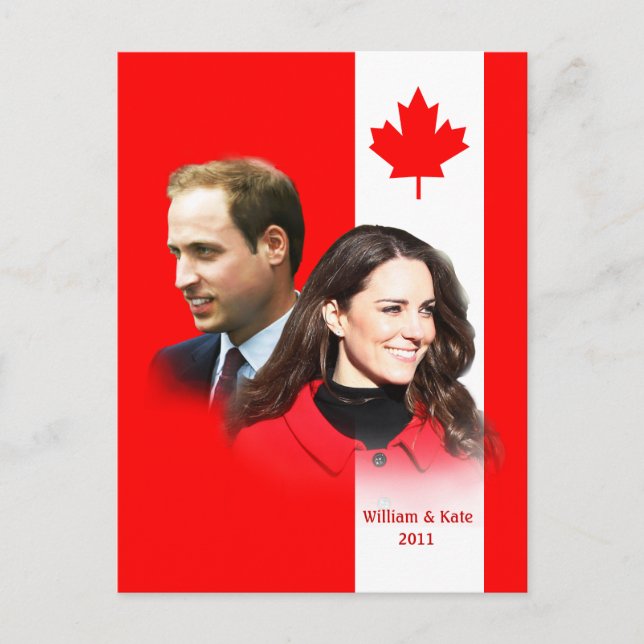 Prince William - Kate Middleton Carte postale Cana (Devant)