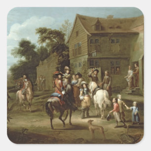 Prince William of Orange with Huntsmen Square Sticker