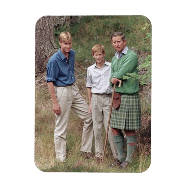 Princes Charles William Harry 1995 Magnet (Vertical)
