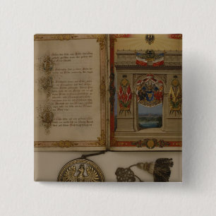 Prince's Diploma investing Otto von Bismarck 2 Inch Square Button