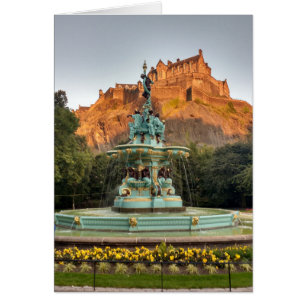 Princes Street Gardens de fontaine de château