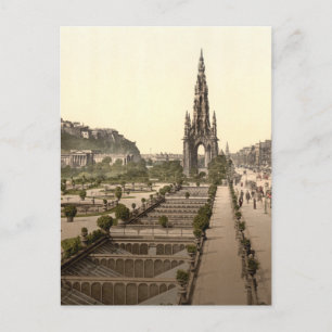 Princes Street, the Castle, and Scott Monument Postcard